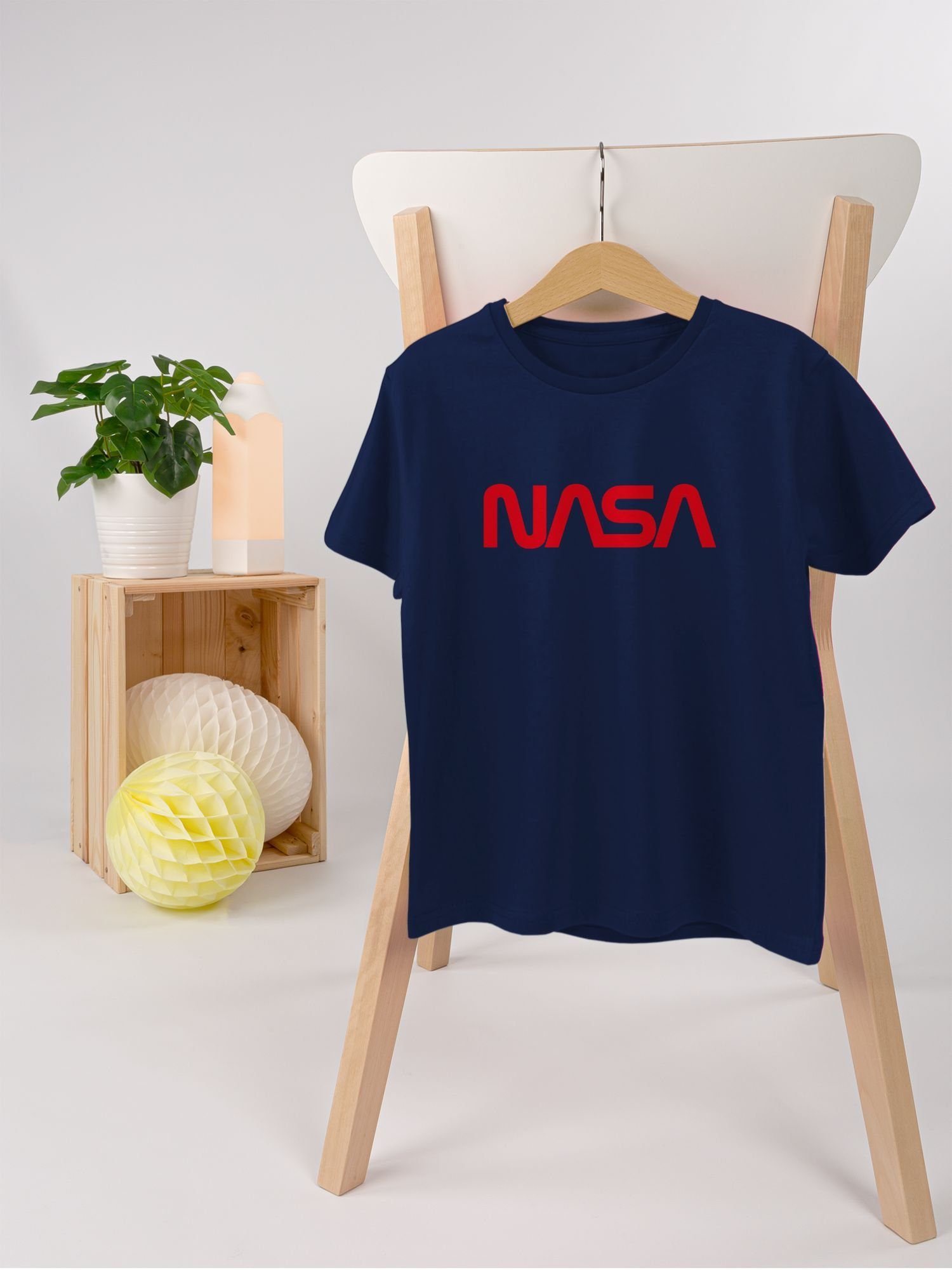 Shirtracer T-Shirt Kinderkleidung Mondlandung Astronaut 1 Co Nasa und - Raumfahrt Weltraum Dunkelblau