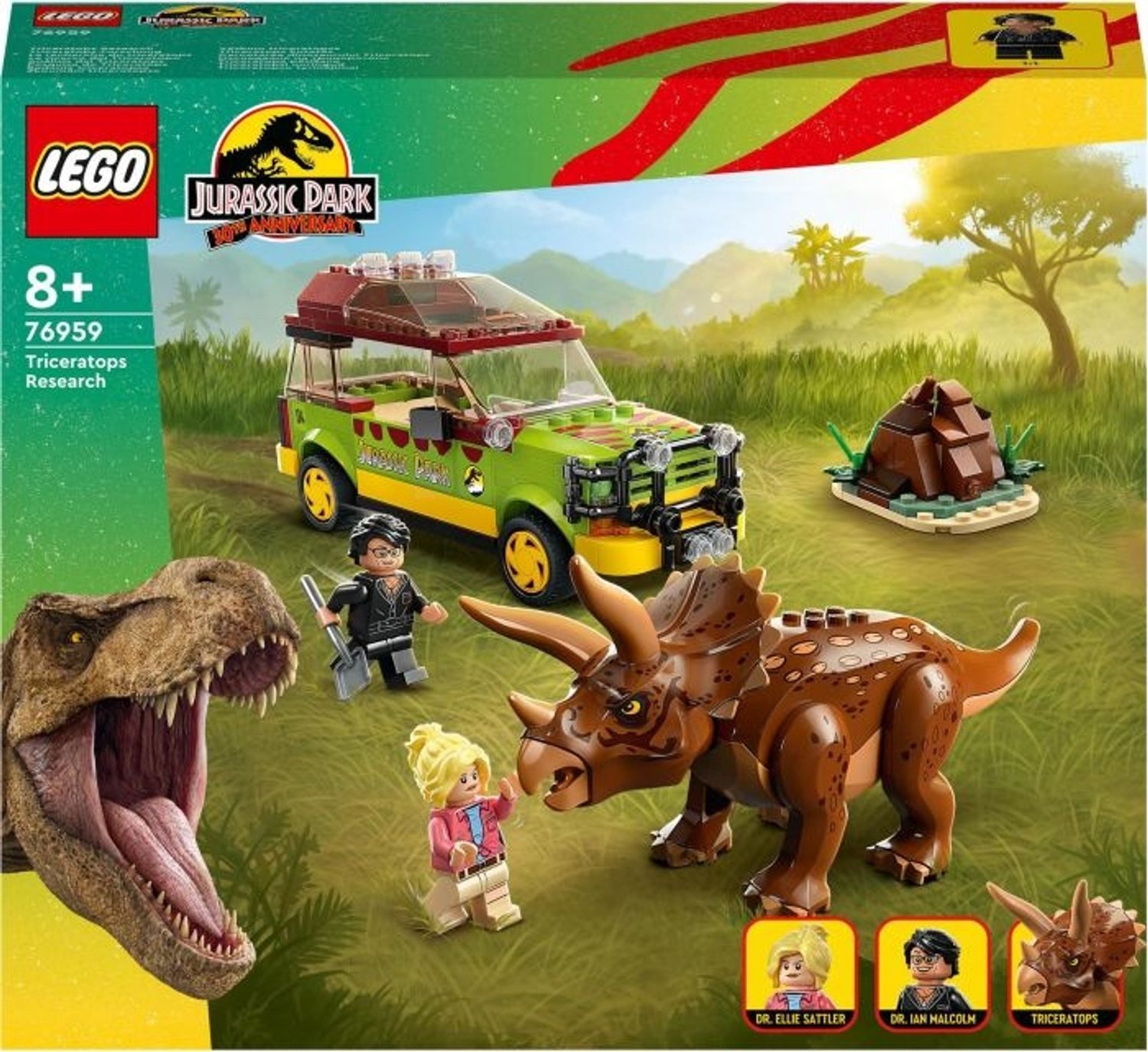LEGO® Jurassic World Triceratops-Forschung Konstruktionsspielsteine, (Triceratops-Forschung, Klemmbausteine), Made in Europe