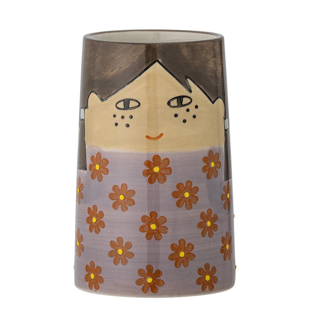 Bloomingville Tischvase Poulina, Lila, aus Steingut, Handbemalt, 9 x 14 cm. € 18,99