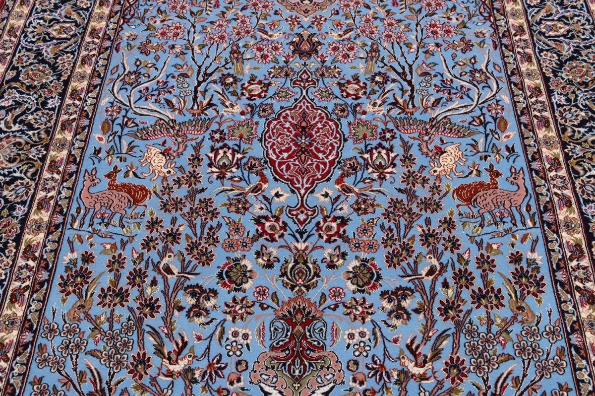 151x242 Seidenkette Isfahan Nain rechteckig, Höhe: Handgeknüpfter mm Orientteppich 8 Trading, Orientteppich,