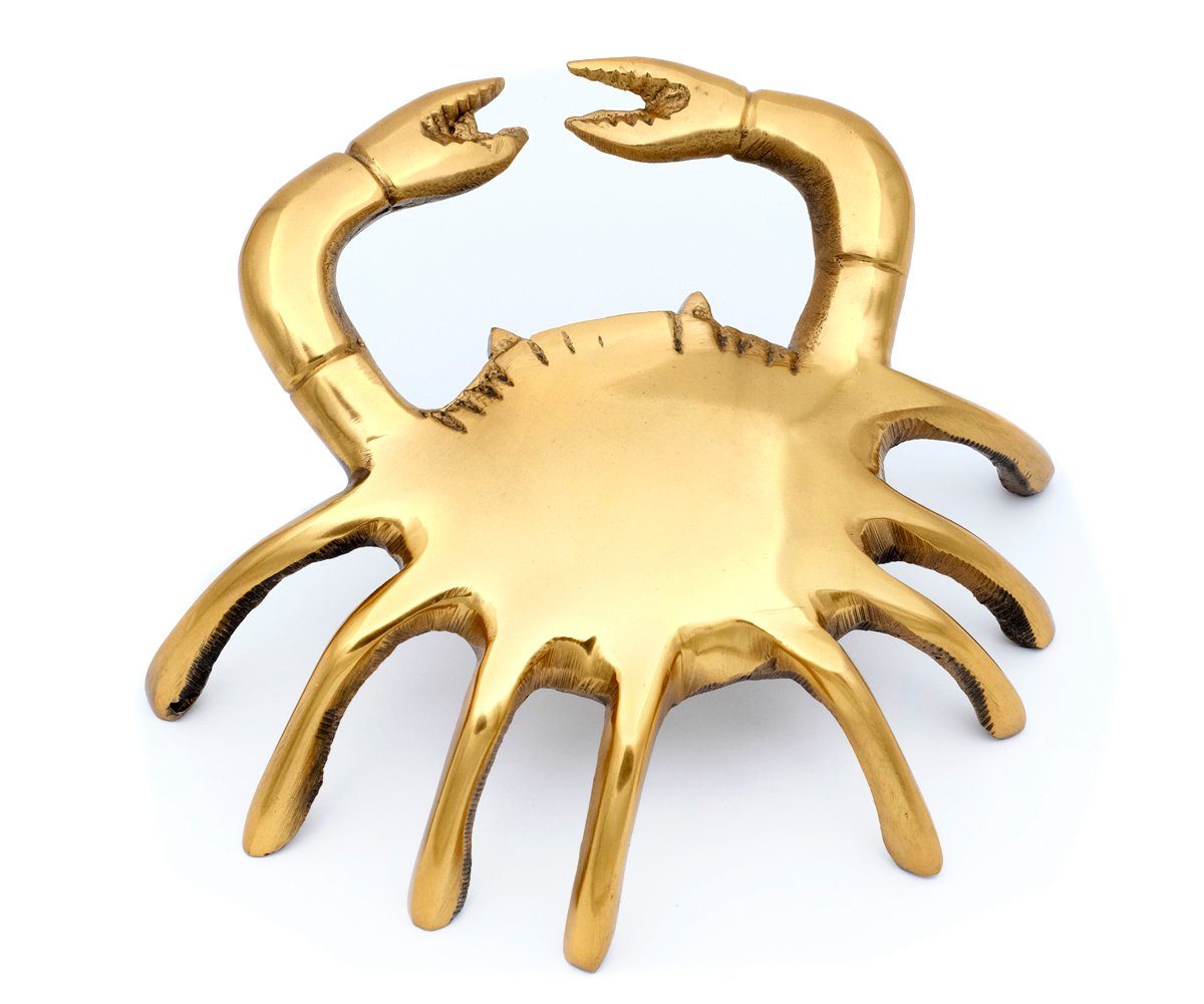 Silber Gold Meerestier Dekofigur Dekofigur Krabbe Krebsfigur Metallfigur Krebs Brillibrum