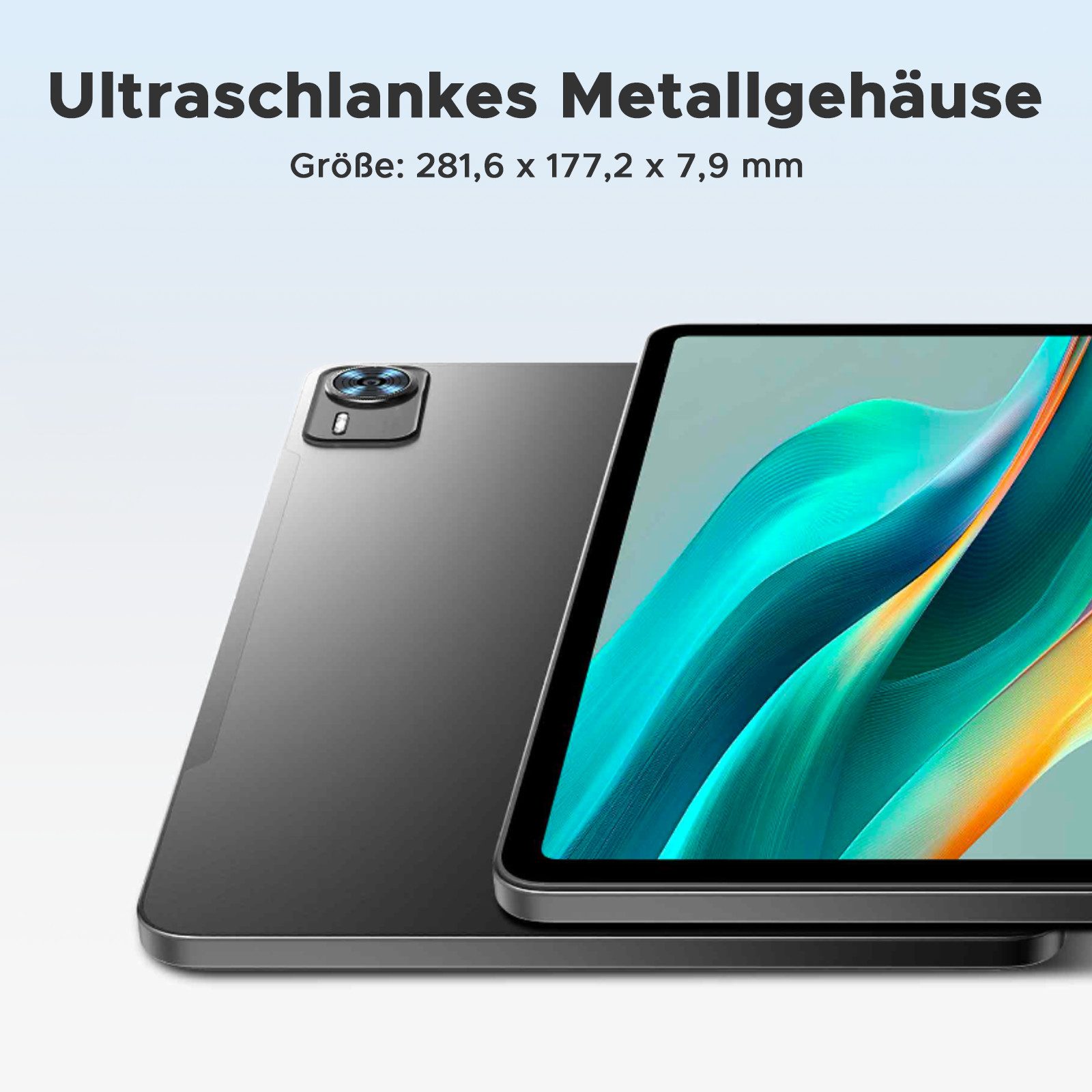 DOOGEE T36 12 Zoll Android 15 Tablet 8GB+256 GB/2 TB 8800 mAh Games Tablet (12", 256 GB, Android 15, 4G, Unterstützt zwei Nano-SIM-Karten oder Nano-SIM + TF-Karten, FHD+90HZ)