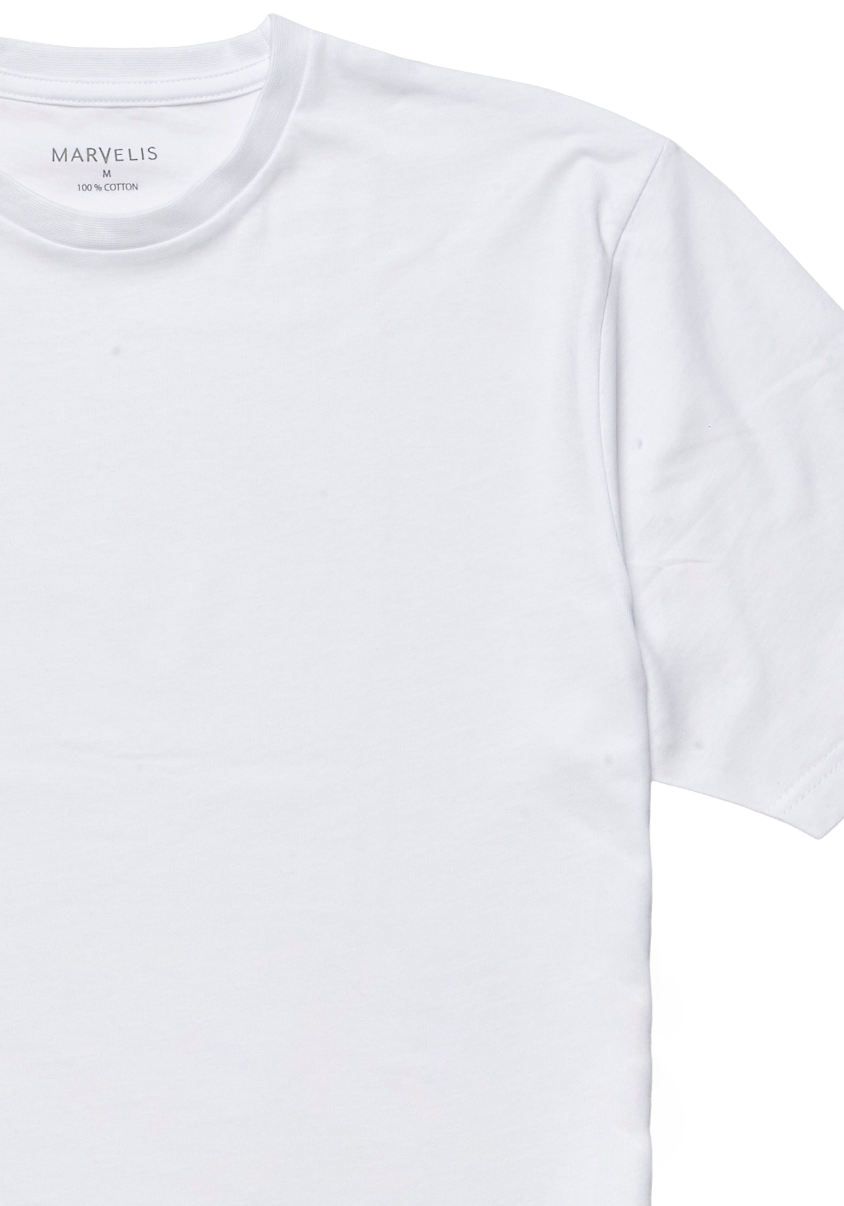 MARVELIS T-Shirt (Packung, 2-tlg) Doppelpack, basic, Rundhals, Unterziehshi günstig online kaufen