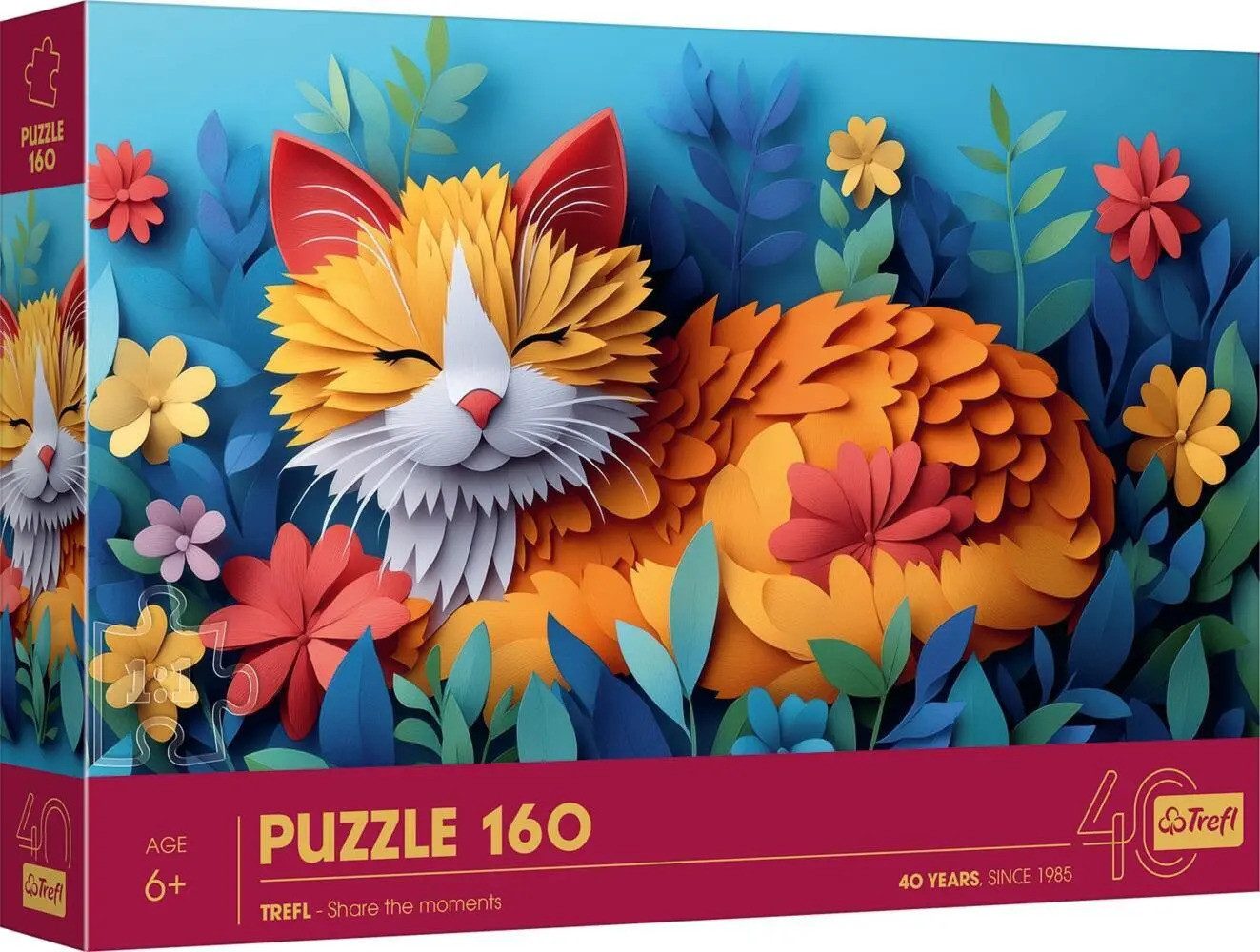 Trefl Puzzle Puzzle Premium Plus 160 Jubiläum - Katze, 199 Puzzleteile