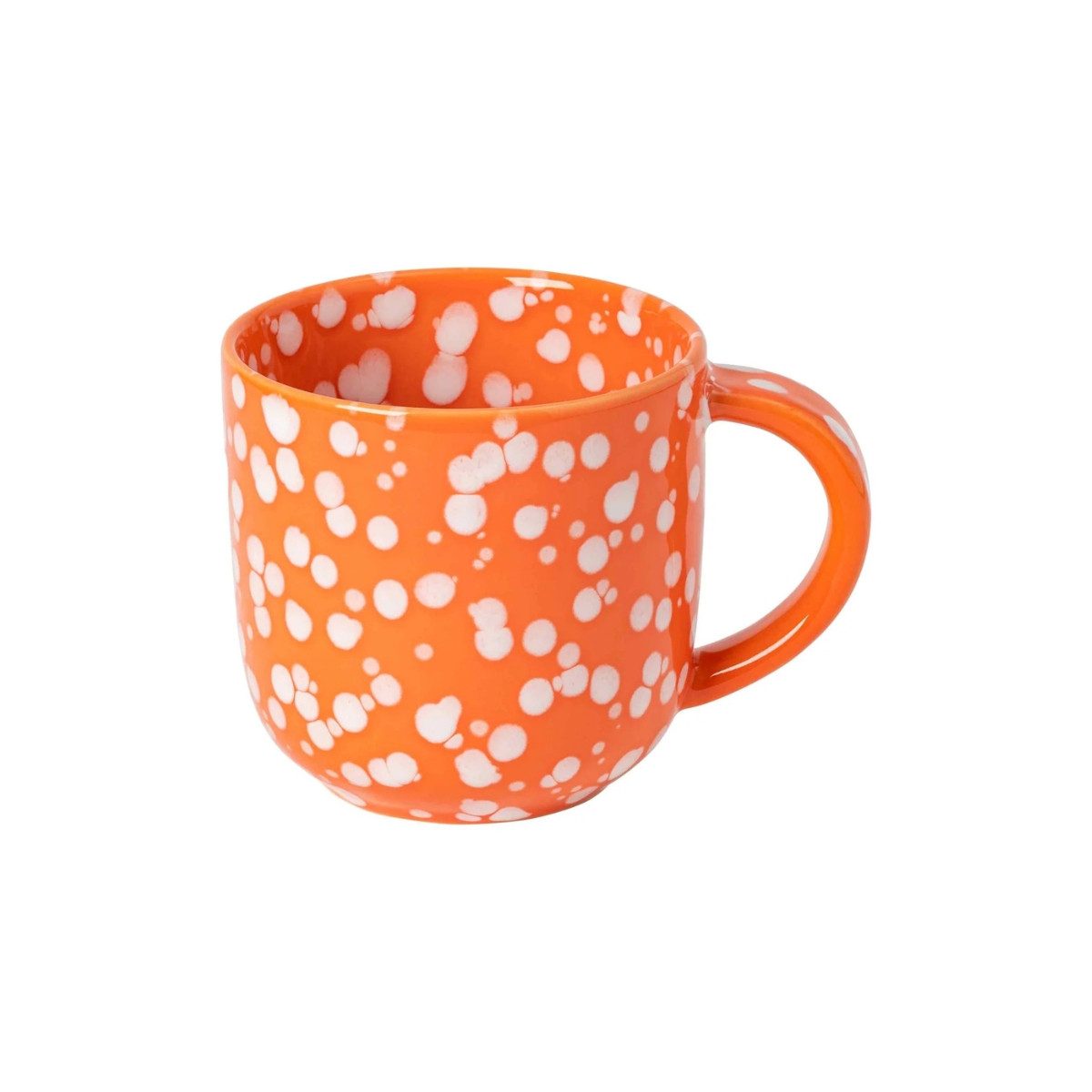 Costa Nova Tasse mit Henkel, Rafaela, Orangerot, 10 x 9,7 cm, 50 cl, Costa Nova, 1-tlg., Keramik, ⌀ ca. 10 cm, Höhe ca. 9,7 cm, Fassungsvermögen ca. 50 cl