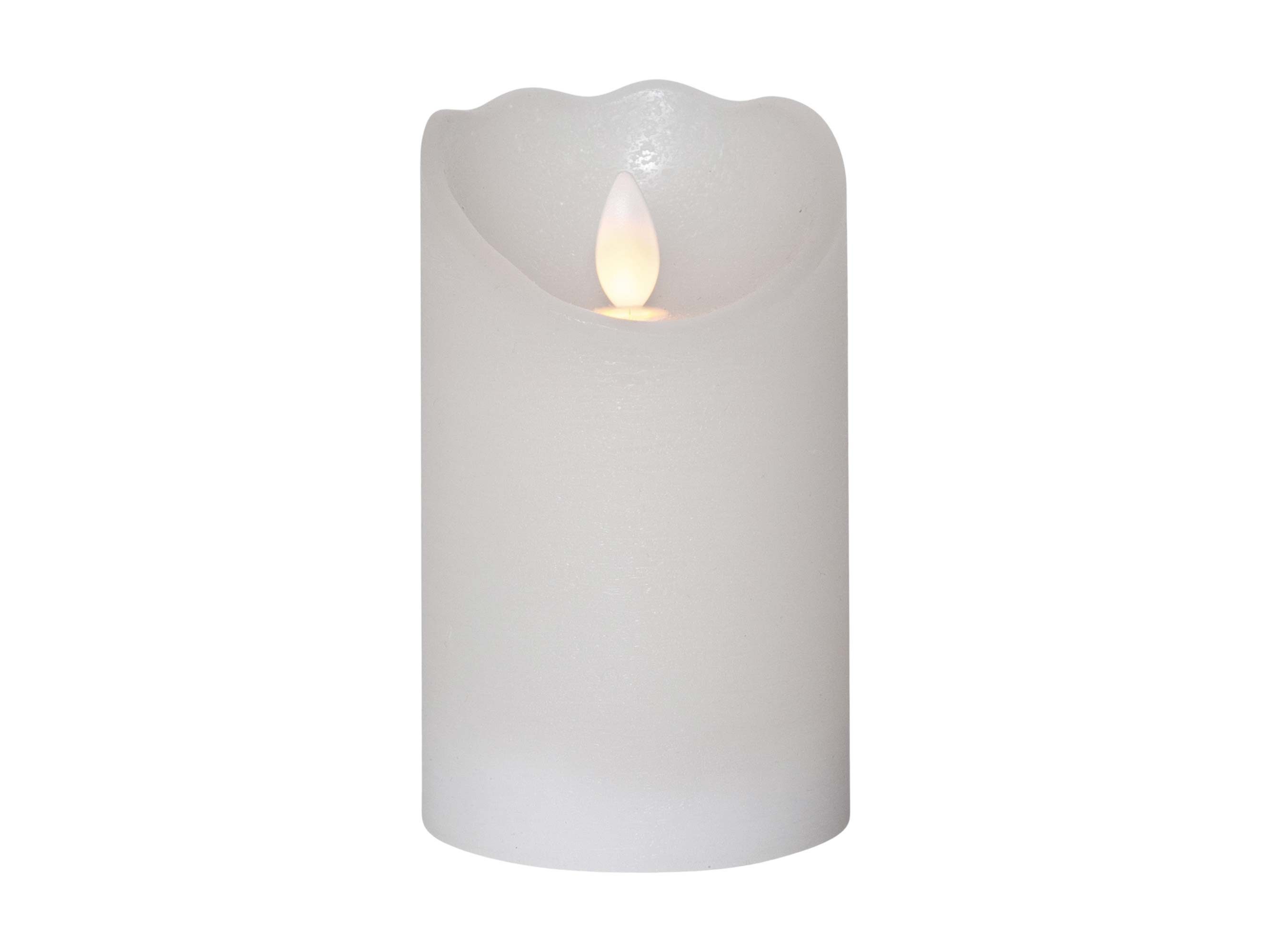 STAR TRADING LED-Kerze Glow (1-tlg), weiß 6/18h Timer 2 LEDs 7,5x12,5cm