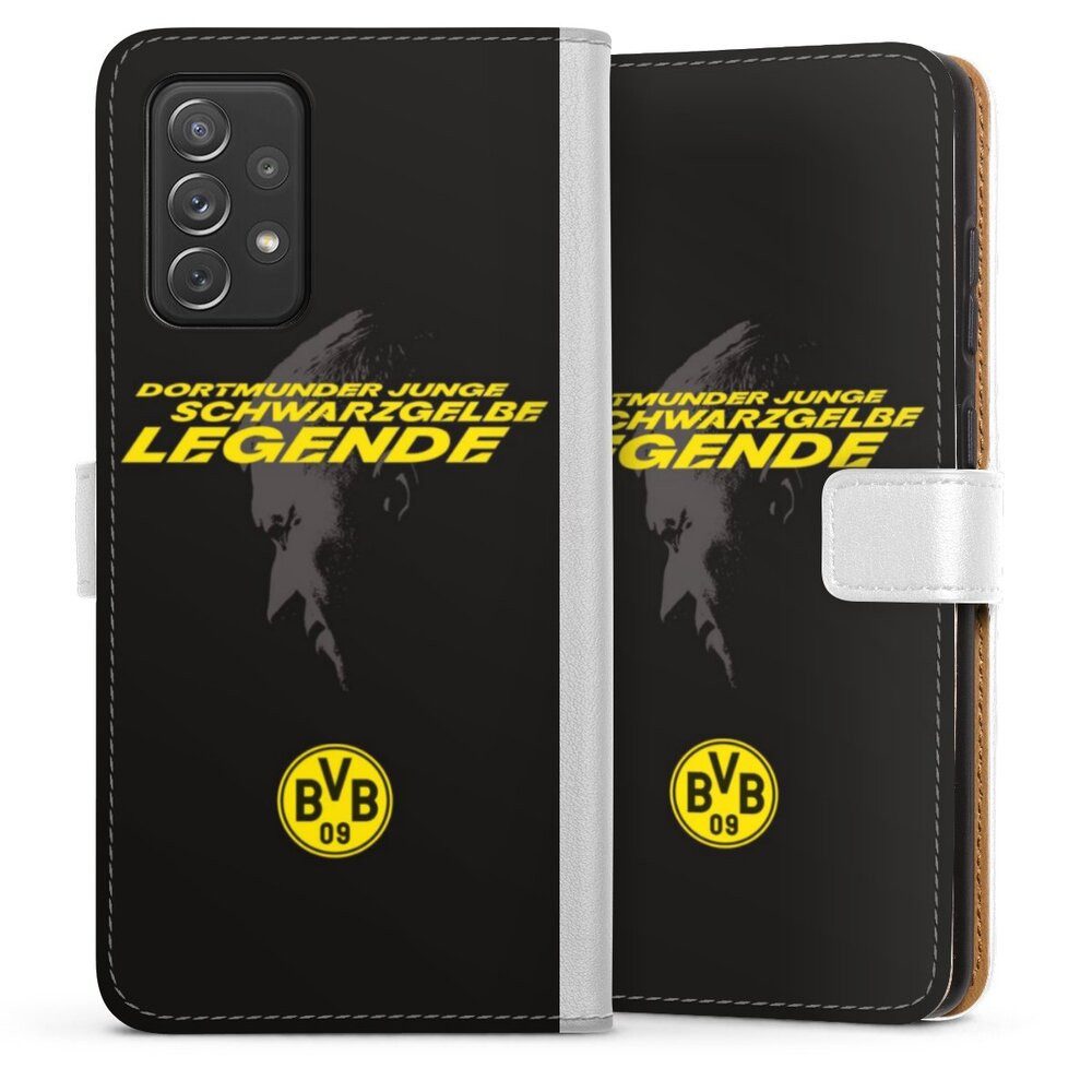 DeinDesign Handyhülle Marco Reus Borussia Dortmund BVB Danke Marco Schwarzgelbe Legende, Samsung Galaxy A72 Hülle Handy Flip Case Wallet Cover