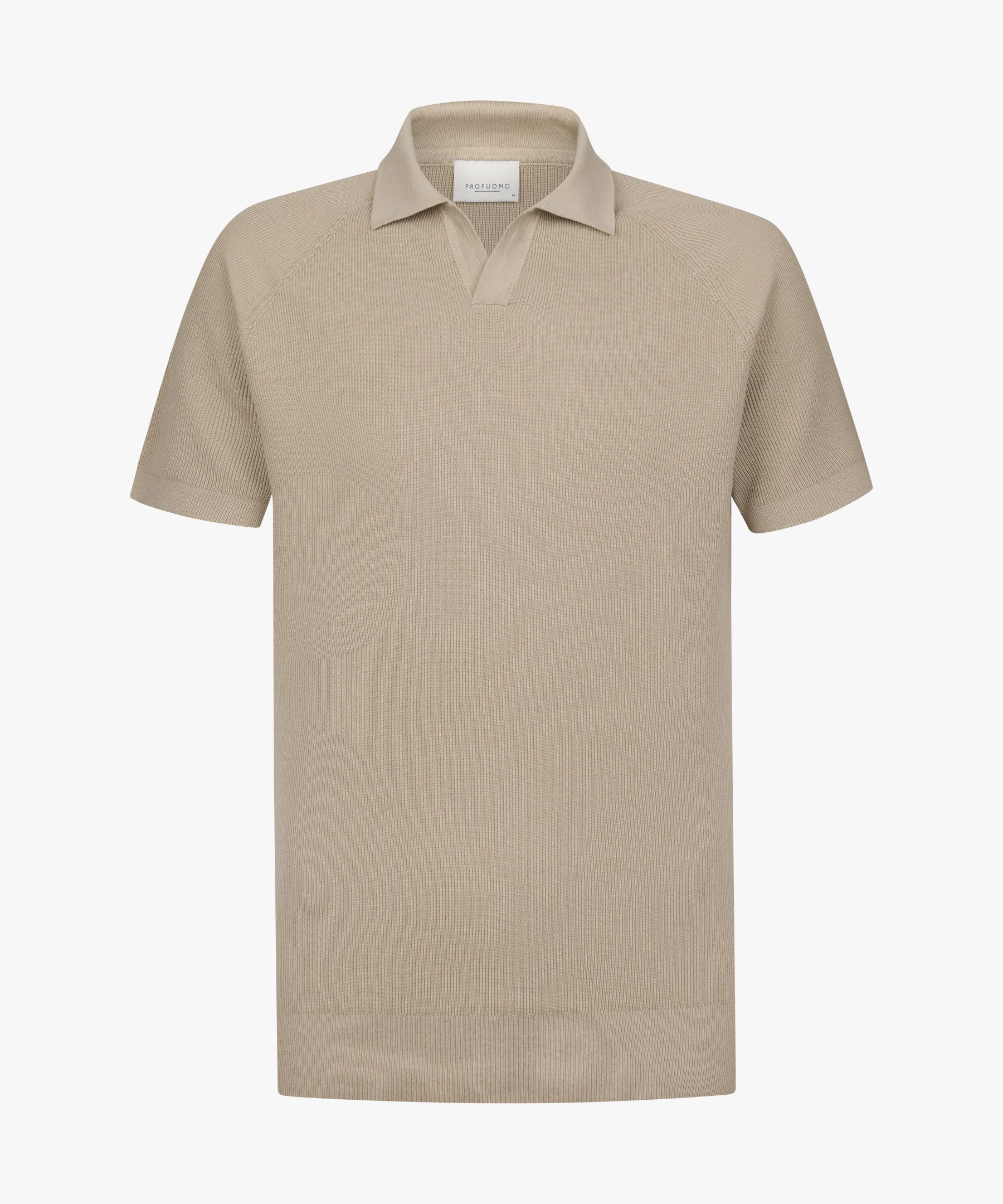 Profuomo Poloshirt POLO OPEN COLLAR SS BEIGE