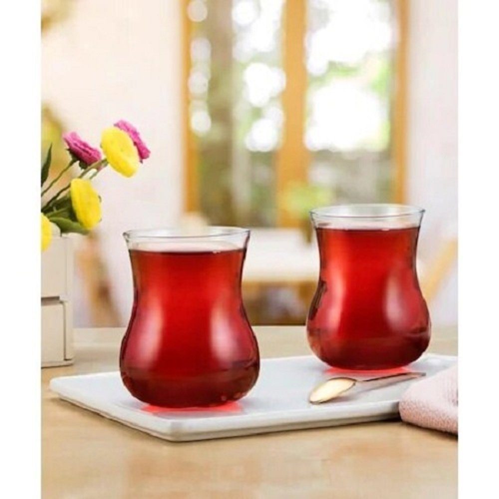 Pasabahce Teeglas 42801 3er-Set Samovar Teegläser-Set Semaver Cay Bardagi Teetasse, 3-tlg.