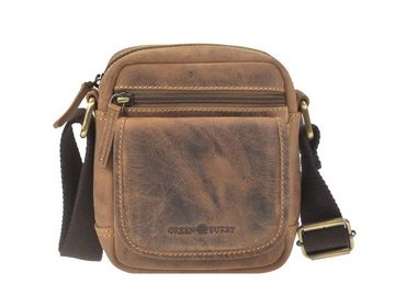 Greenburry Umhängetasche "Vintage" Leder, Schultertasche, kleine Herrentasche 15x17cm, antik Look