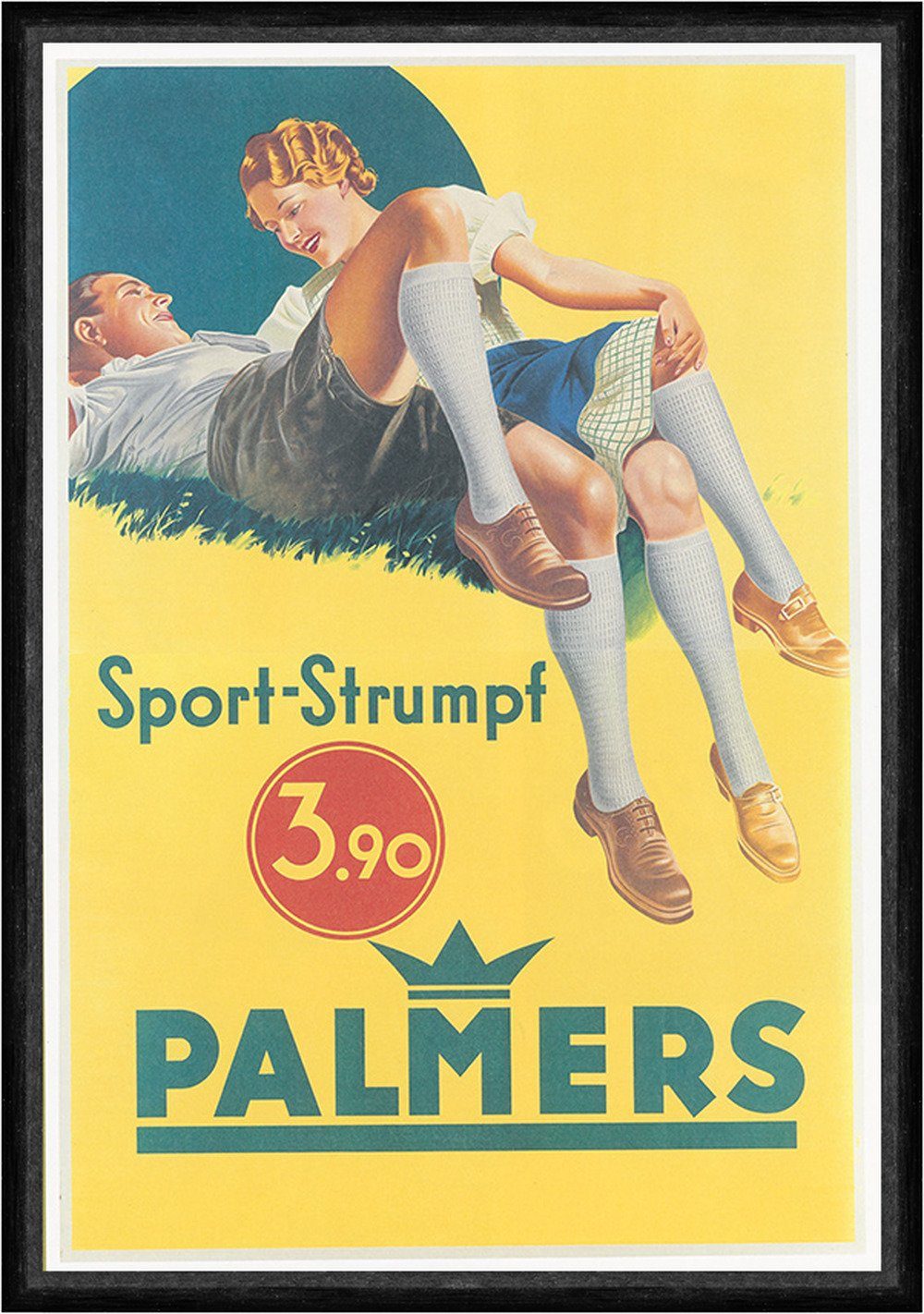 Kunstdruck Palmers Sport Strumpf Fußkleidung Mode Werbung Plakat Faks_Werbung 36, (1 St)