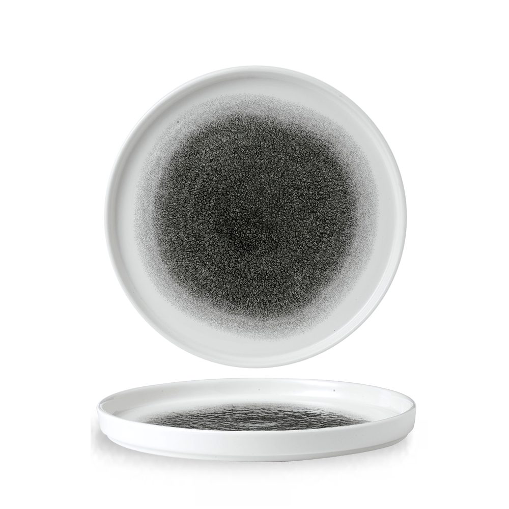 Servierplatte Super Vitrified Studio Prints Raku Quartz Black Teller 26cm