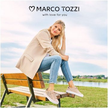 MARCO TOZZI Plateausneaker mit unterlegtem Lochmuster, Freizeitschuh, Halbschuh, Schnürschuh