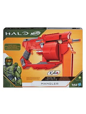 Hasbro Kostüm NERF Halo Mangler, Von Halo Infinite inspirierter Blaster mit Rotationstrommel