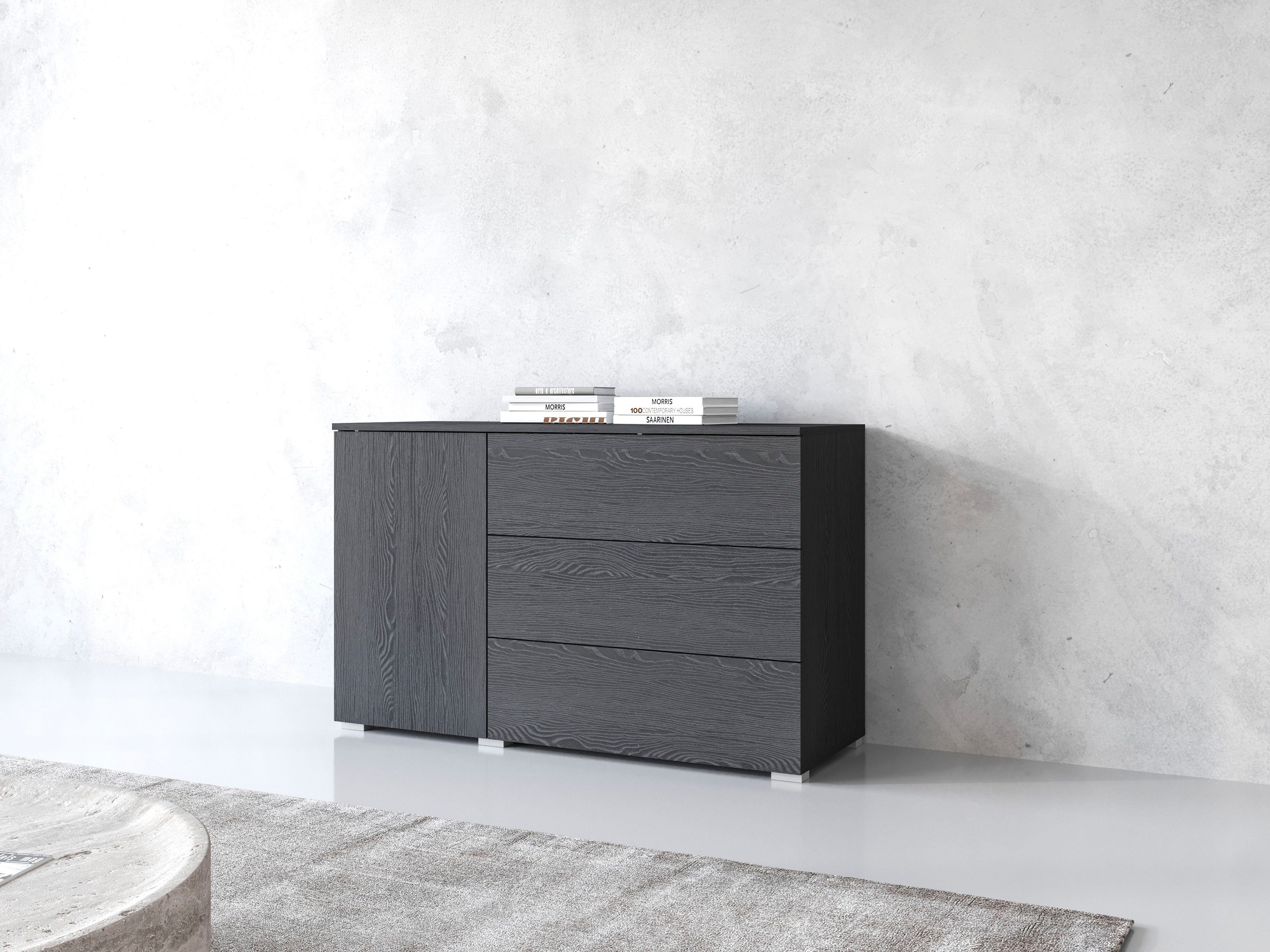 INOSIGN Sideboard PARIS (1 St), Moderne 110cm breite grifflose Kommode, vie günstig online kaufen