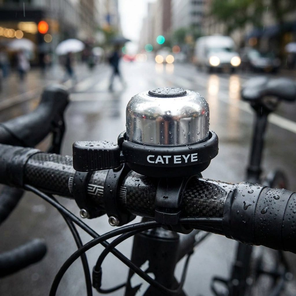 Cateye Fahrradklingel Cat Eye Klingel PB-1000 Wind Bell schwarz silber