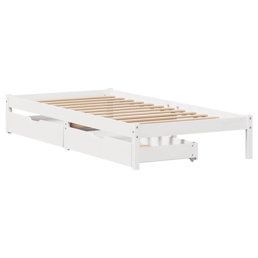 vidaXL Bett Massivholzbett ohne Matratze Weiß günstig online kaufen