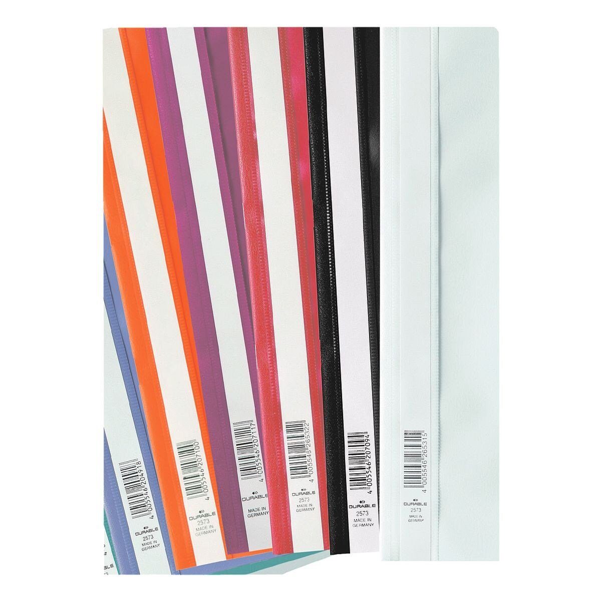DURABLE Hefter 2573, Format DIN A4, mit farbigem Rückendeckel