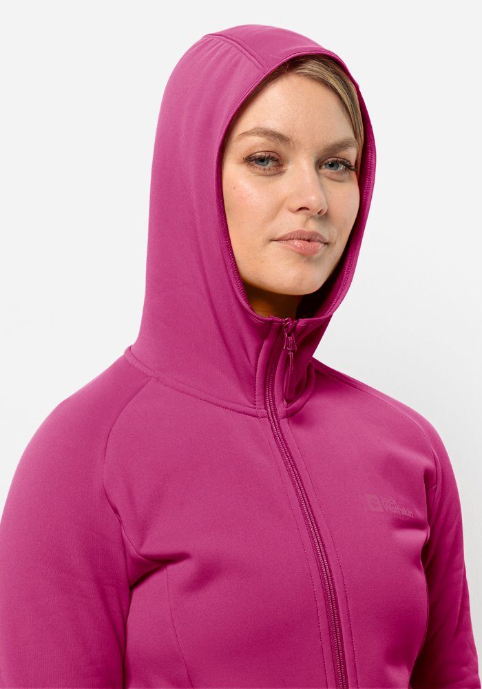 Wolfskin new-magenta BAISELBERG Jack W Fleecejacke HOODED FZ