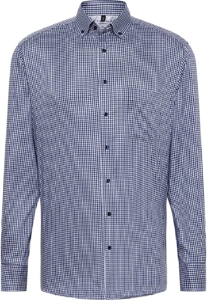 Eterna Businesshemd 4091-X18U, Performance Shirt kariertes Langarmhemd, Modern Fit