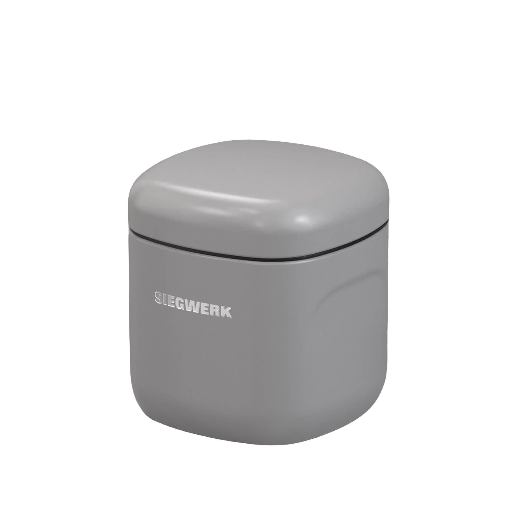 SIEGWERK Vorratsdose SIEGWERK - CUBO S 0,85l aus Metall kombinierbar, Stahlblech pulverbeschichtet