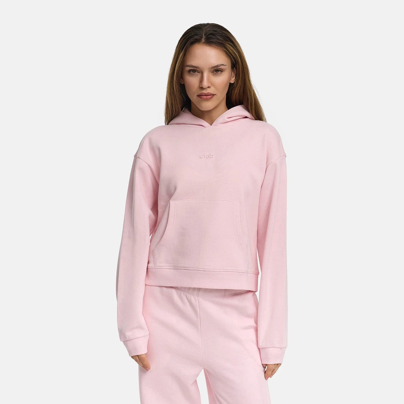 cfab (creamy fabrics) Hoodie Everyday Relaxed Fit Classic Hoodie-Baby Pink-L (1-tlg)