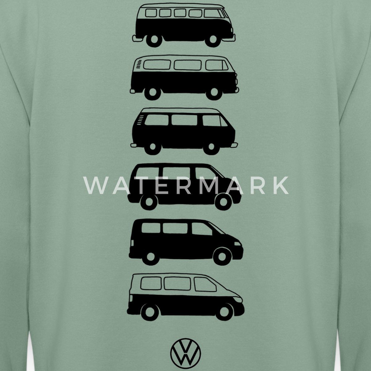 Spreadshirt Hoodie Volkswagen Camper Evolution Mit Logo Unisex Hoodie (1-tlg)
