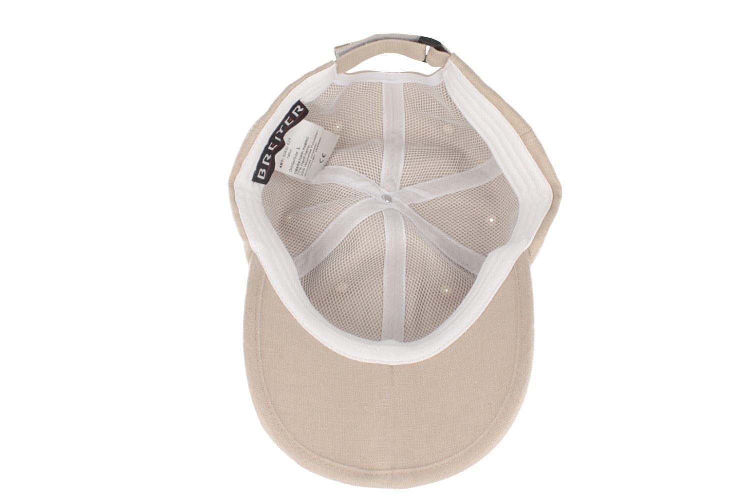 Breiter Baseball Cap UV-Schutz Knickschirm natur 80 mit und Klappbar