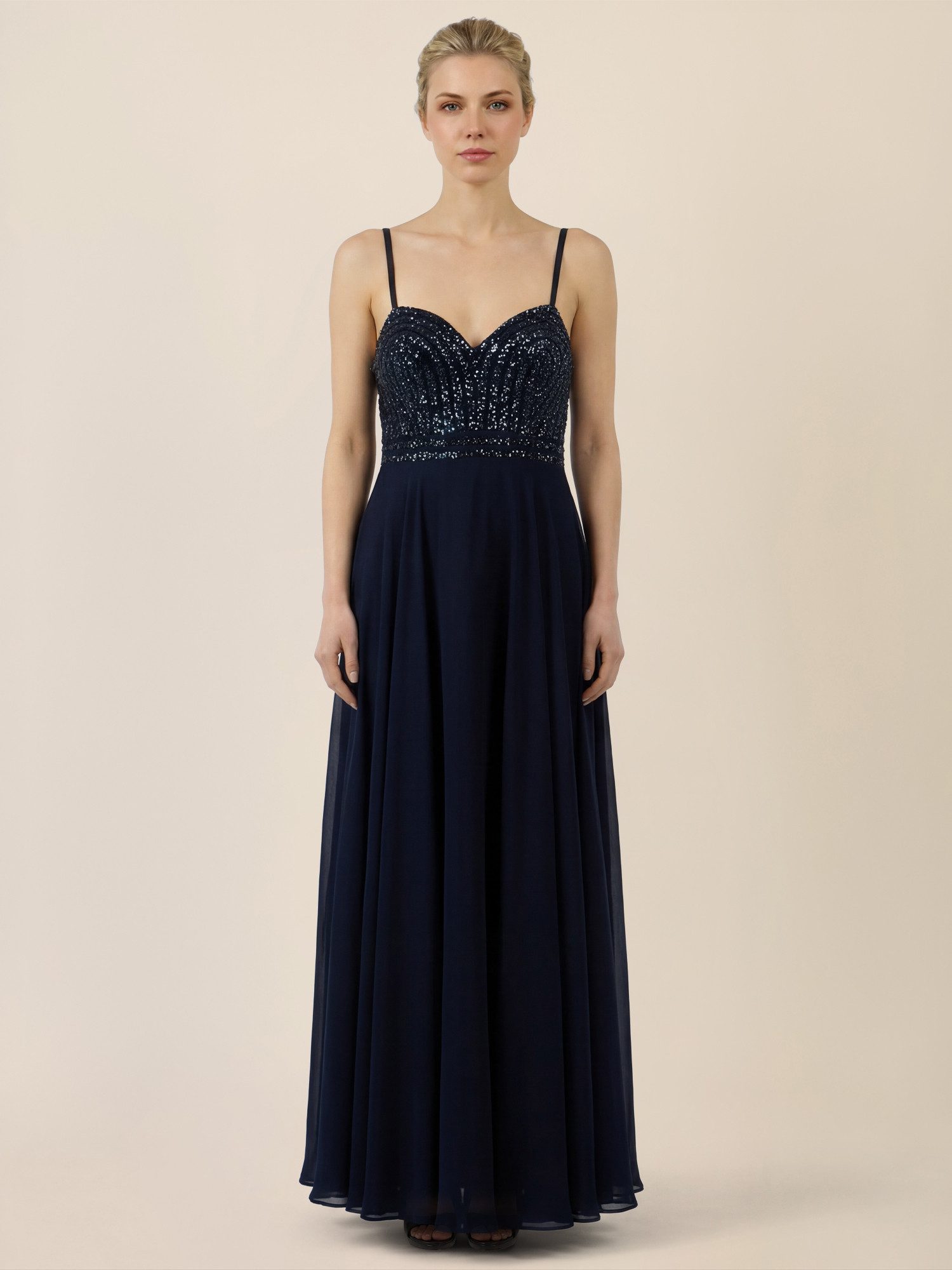 Apart Abendkleid mit Pailletten-Bustier
