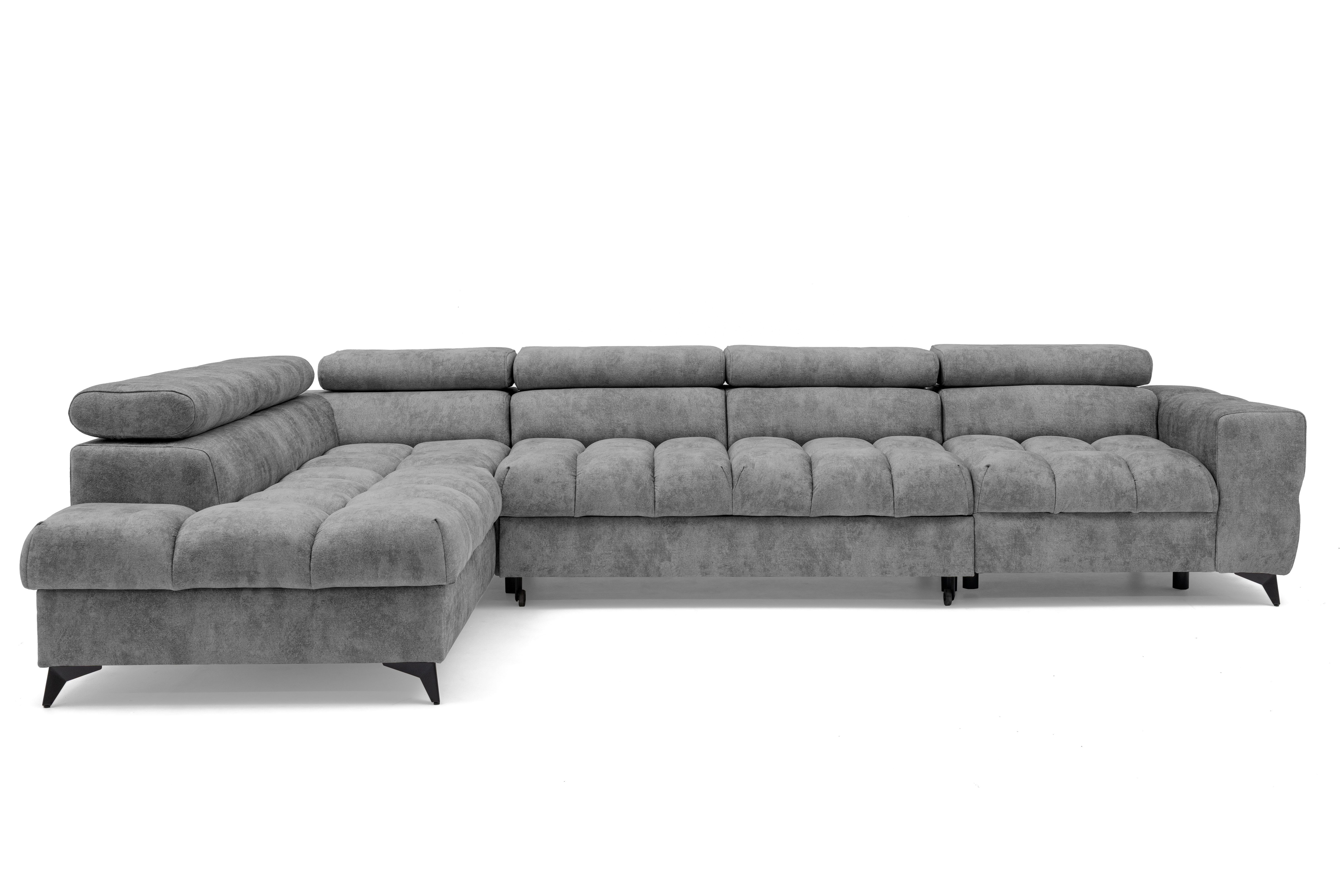 Muffo Ecksofa Pudding Maxi, Elegante starke Steppung, mit Bettkasten, verst günstig online kaufen