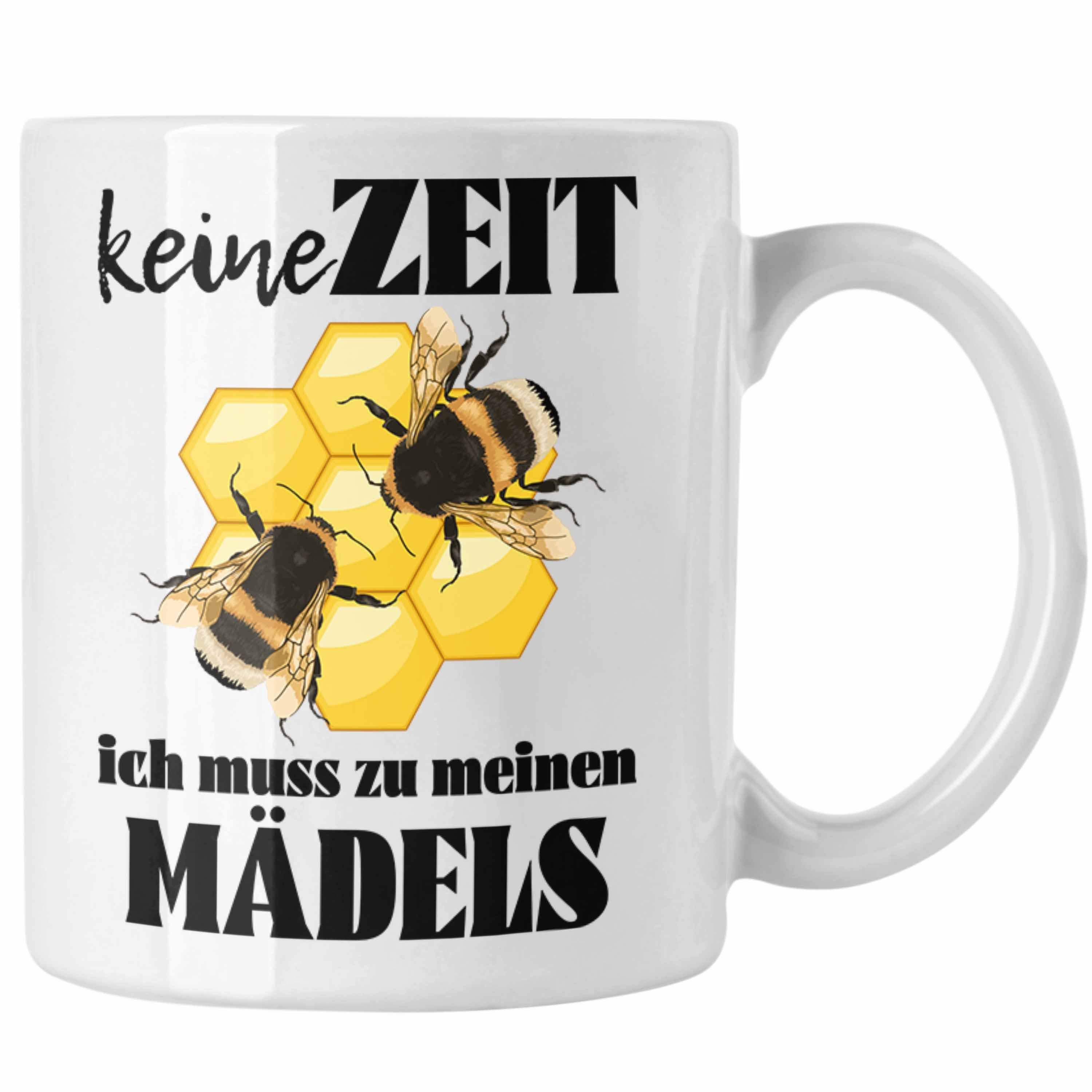 Trendation Tasse Trendation - Imker Weiss Bienen Geschenkideen Kaffeetasse Zuebhör Tasse Bienenzüchter Geschenk Bienenzucht