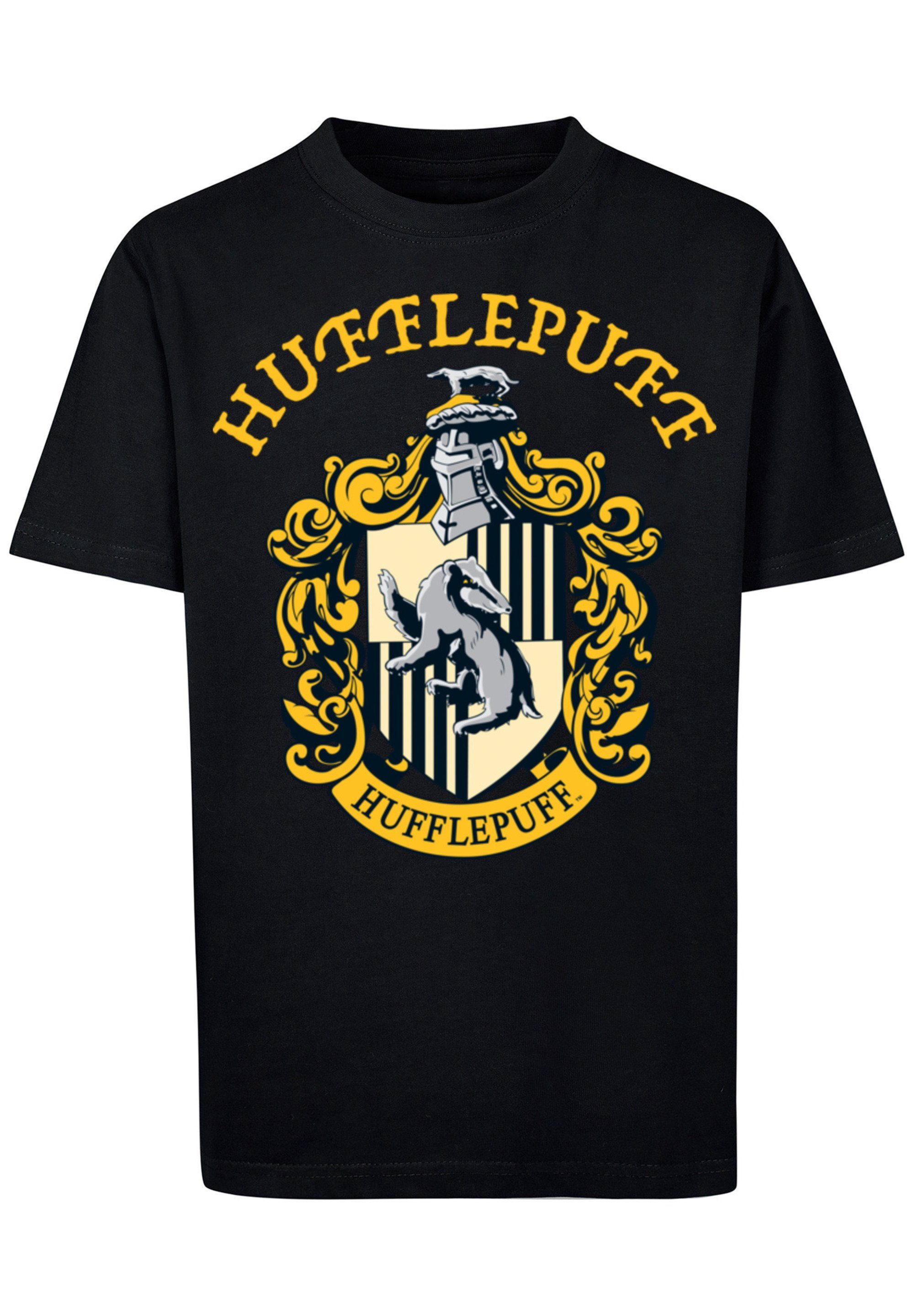 Hufflepuff Harry Crest Basic Kinder angenehmer T-Shirt Tee with F4NT4STIC aus Baumwollmischung Stylisches Kurzarmshirt (1-tlg), Potter Kids