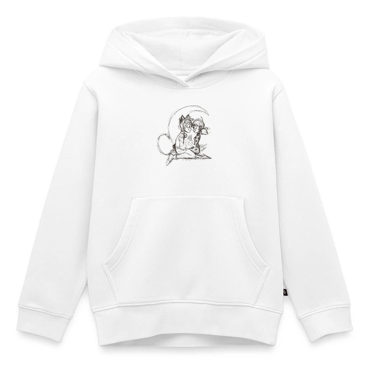 Spreadshirt Hoodie Miraculous Ladybug Und Cat Noir Zeichnung Kinder Premium Hoodie (1-tlg)