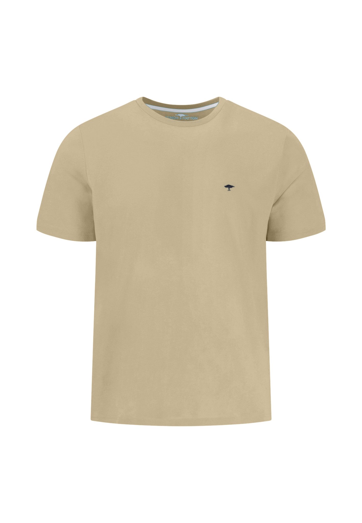 FYNCH-HATTON T-Shirt normale Passform, Kurzarm, hüftbedeckende Länge, aus Baumwolle