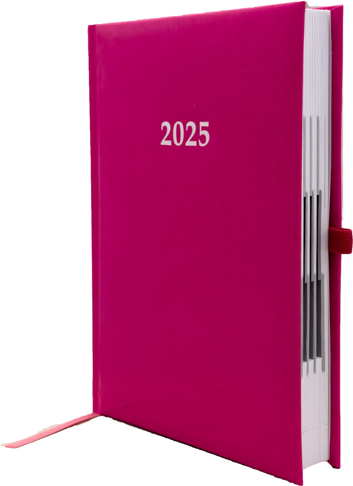 ADINA Buchkalender 2025 ADINA Buchkalender Chefplaner A5 pink 1 Tag 1 Seite auch sonntags