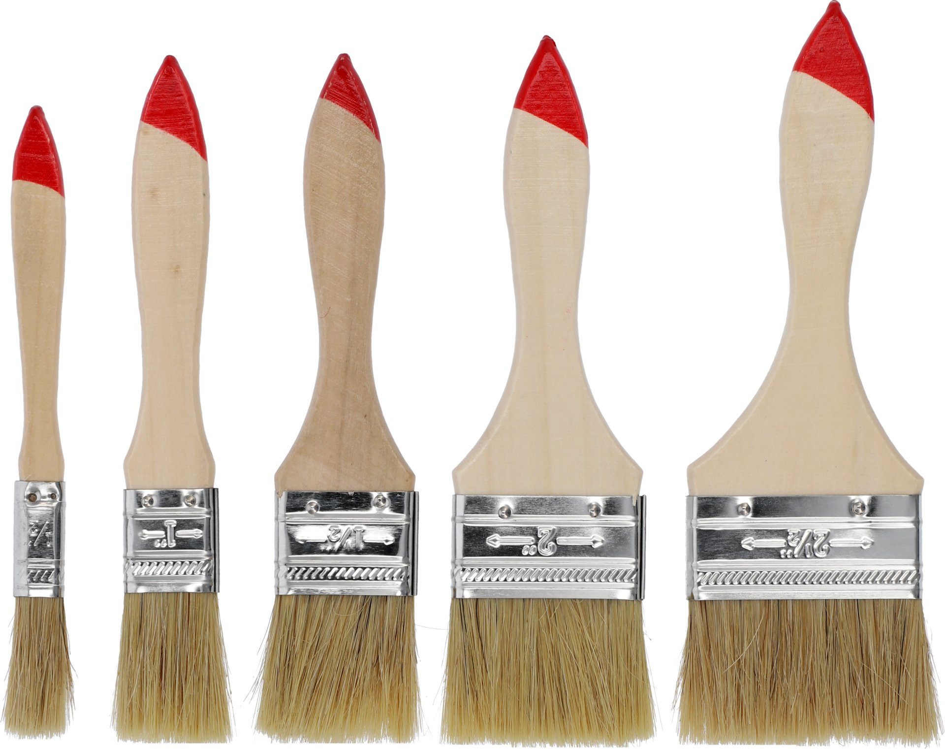 TRIZERATOP Malpinsel Flachpinsel-Set 5-teilig 13–63 mm, (Flachpinsel-Set 5-teilig 13–63 mm, Flachpinsel-Set 5-teilig 13–63 mm)