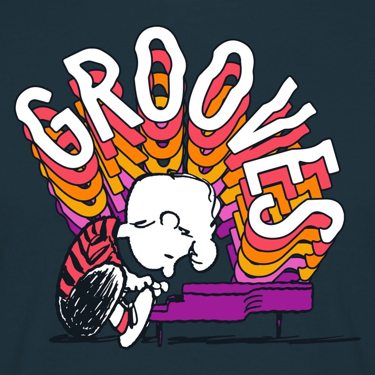 Spreadshirt T-Shirt Peanuts Schroeder Grooves Musik Am Klavier Männer T-Shirt (1-tlg)