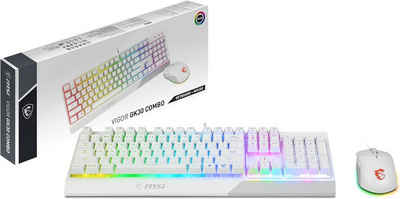 MSI Vigor GK30 Combo Weiß DE GK30 Gaming Tastatur- und Maus-Set, kabelgebunden, Plunger Switch, QWERTZ Layout