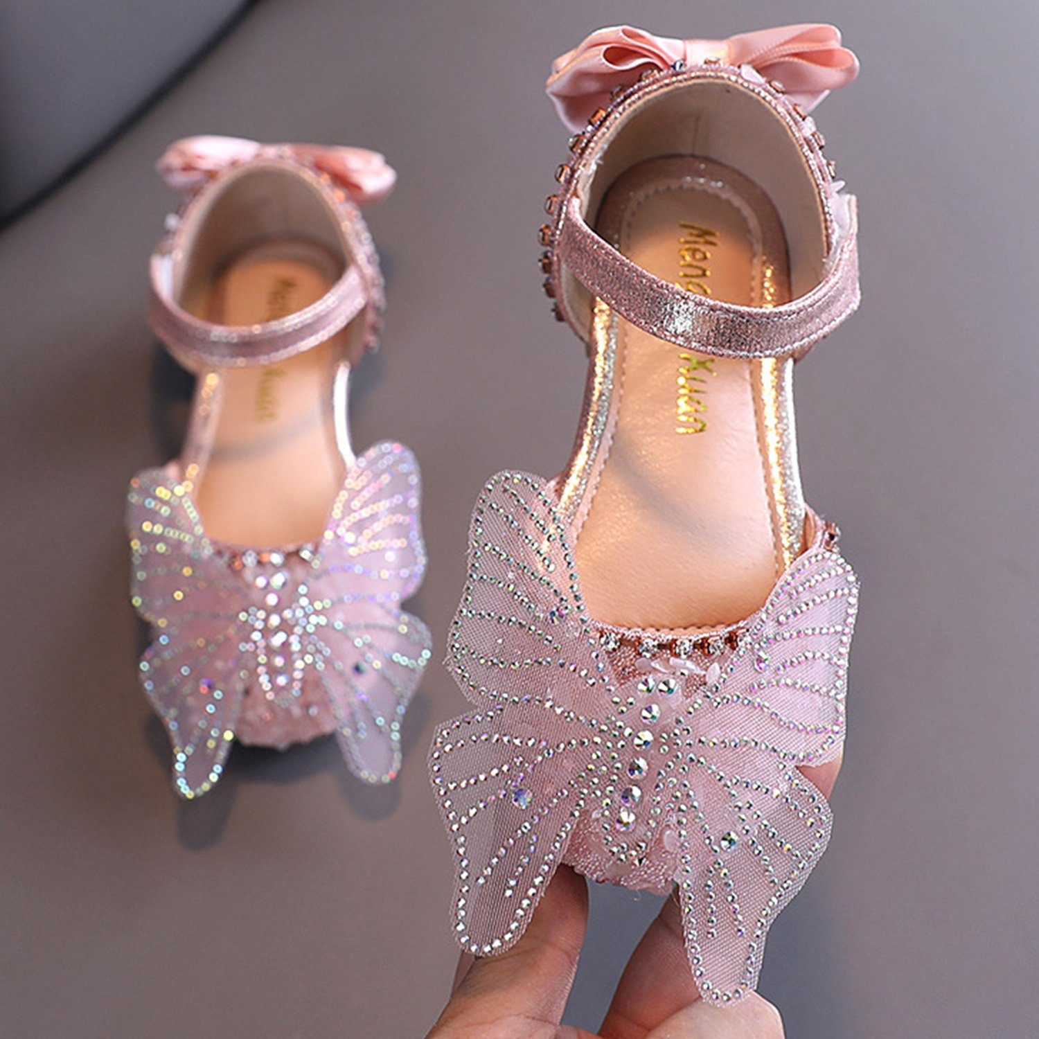 Daisred Ballerinas Mädchen Mary Jane Flache Prinzessin Schuhe mit Schleife Mary-Jane-Schuhe
