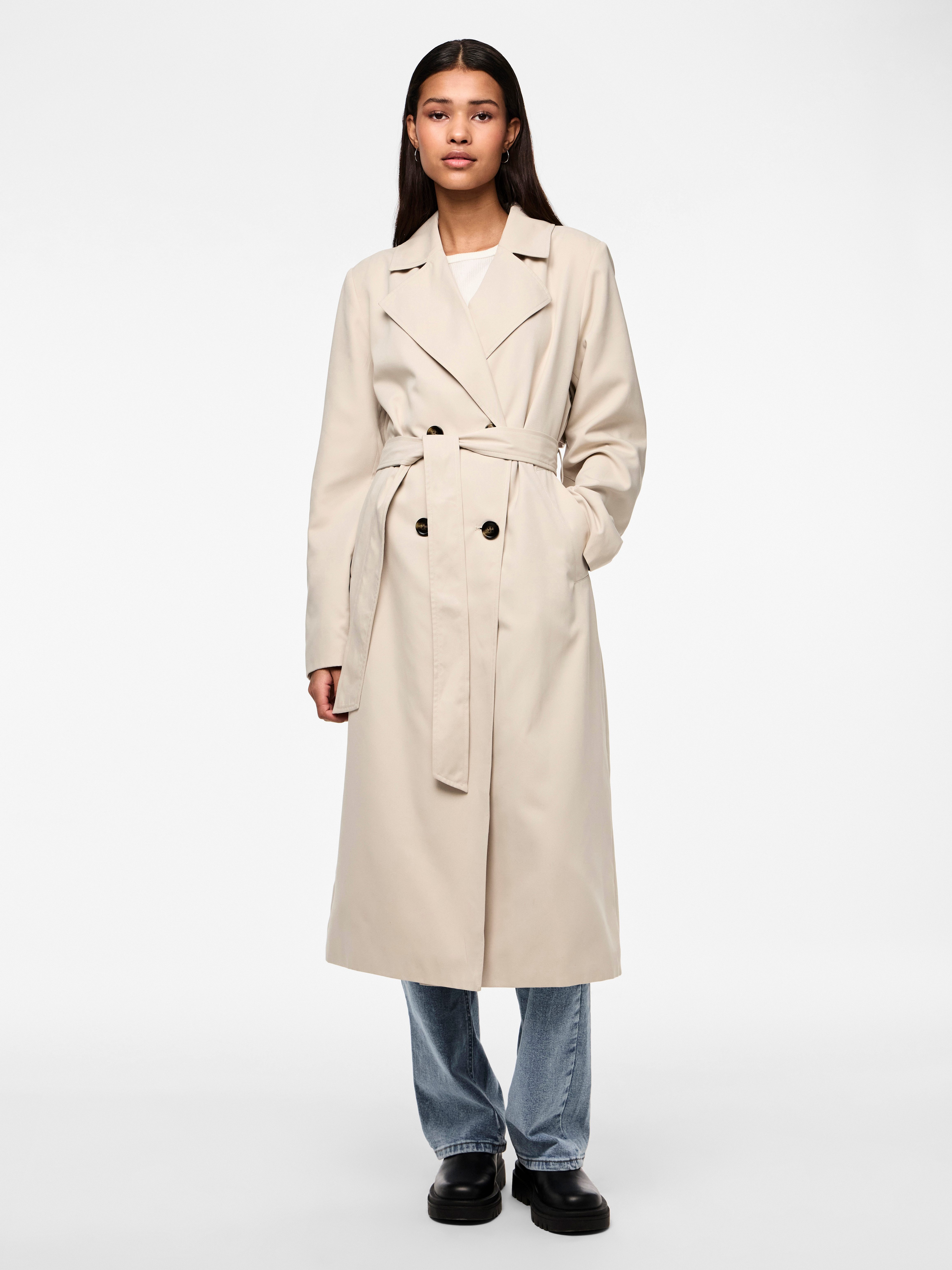 Trenchcoat PCSCARLETT LS TRENCHCOAT NOOS