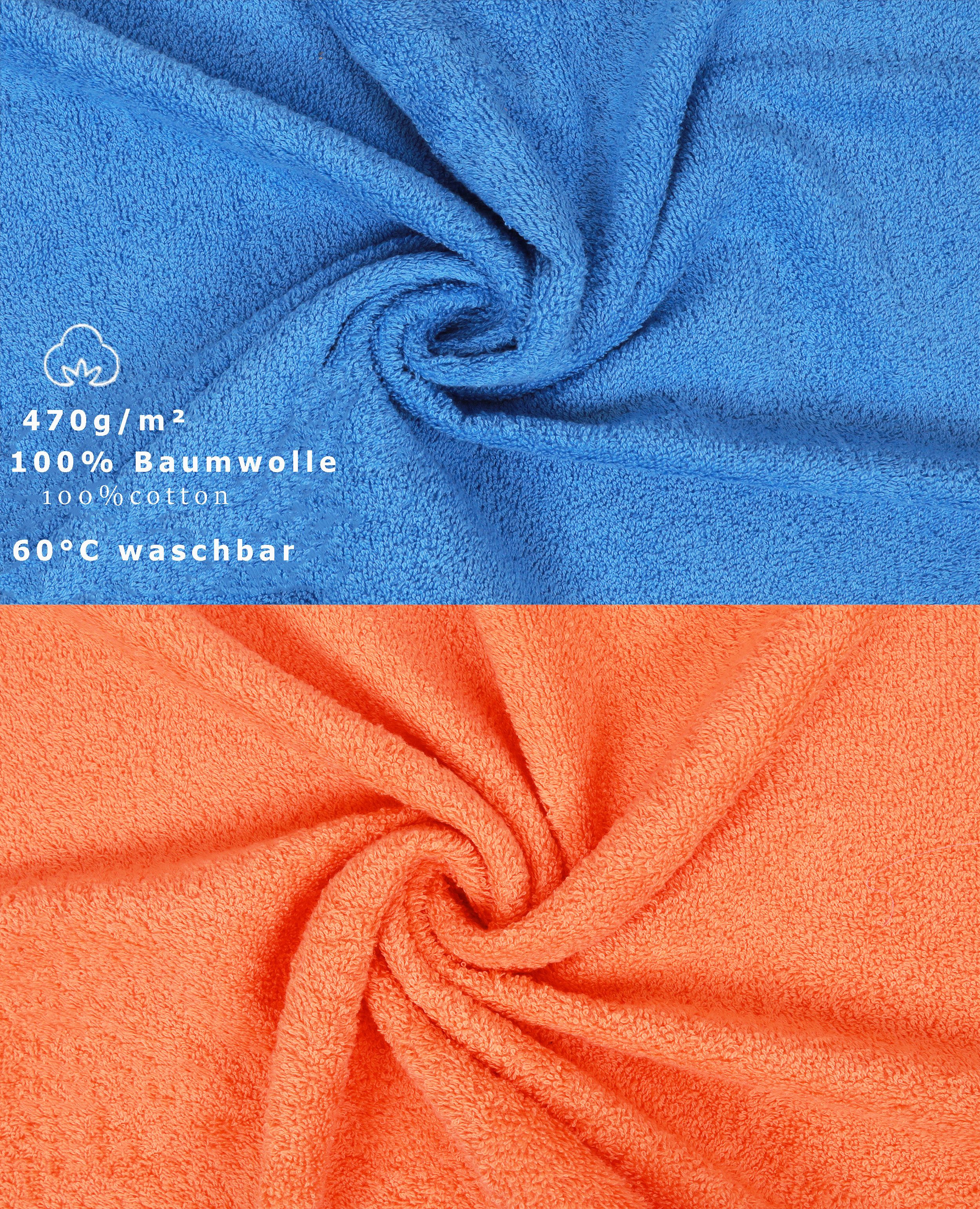 Betz Seiftuch 10 Stück Seiftücher Premium Farbe orange und hellblau, (10-St)