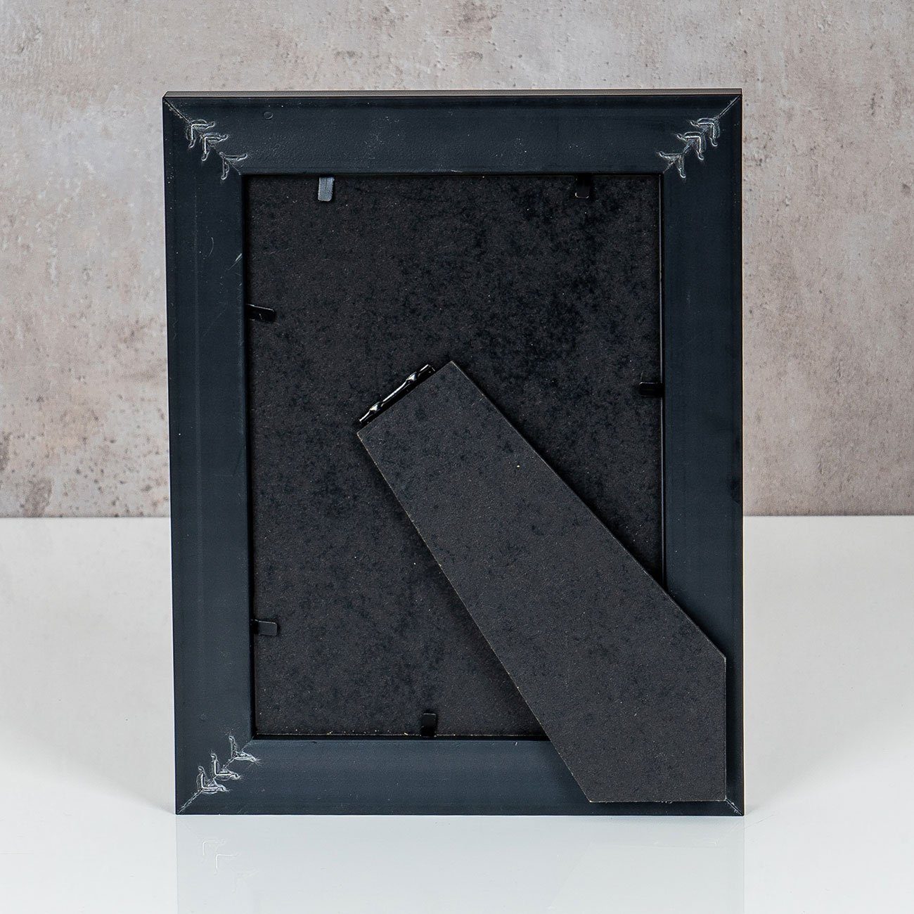 Levandeo® Bilderrahmen, Bilderrahmen 20x30cm DIN A4 Aluminium Schwarz Fotorahmen Einzelrahmen