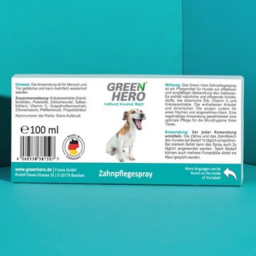 GreenHero Tier-Zahnpflegeset Zahnpflegespray für Hunde - gegen Mundgeruch