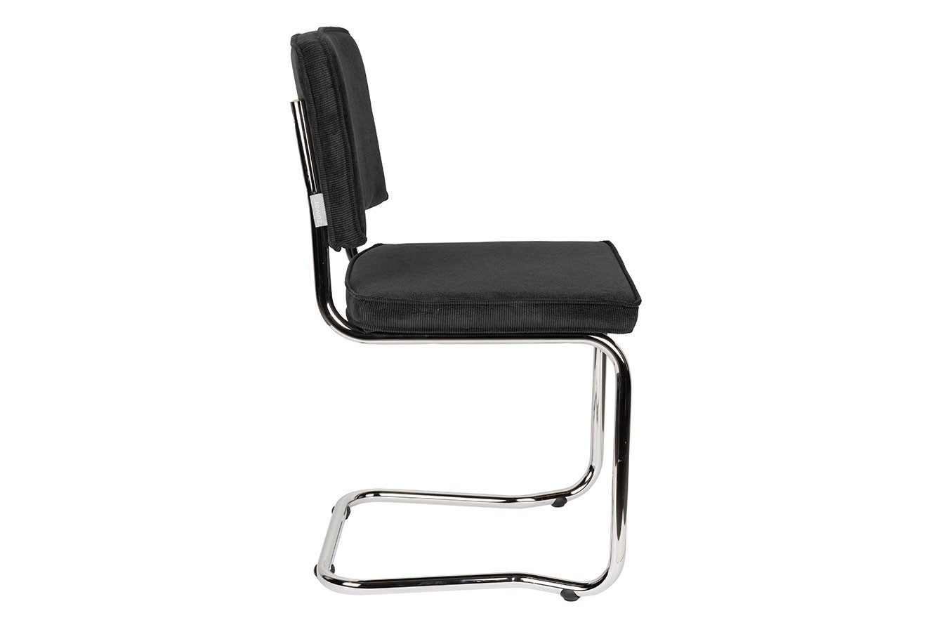 Zuiver Armlehnstuhl Freischwinger King Cord schwarz