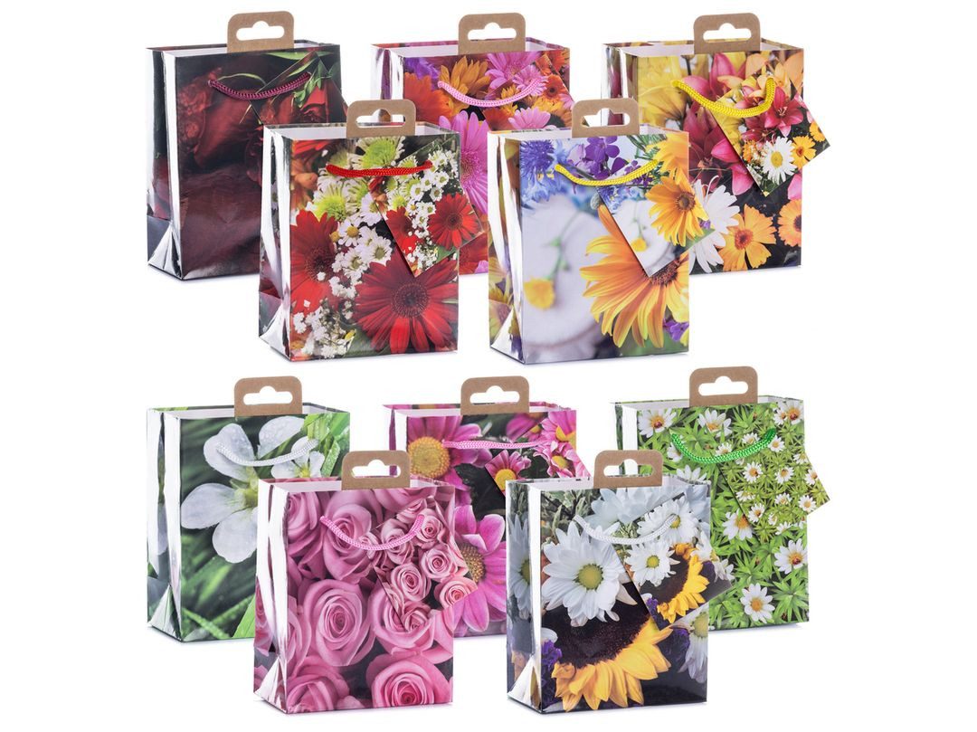 laro Geschenkbox Premium Klein Geschenktüten Geschenktaschen 10-100 Stk Mini Blumen (20 St)
