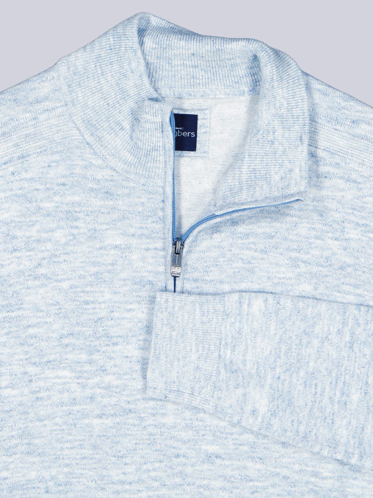 Engbers Stehkragenpullover Herren Pullover Polokragen, Hellblau