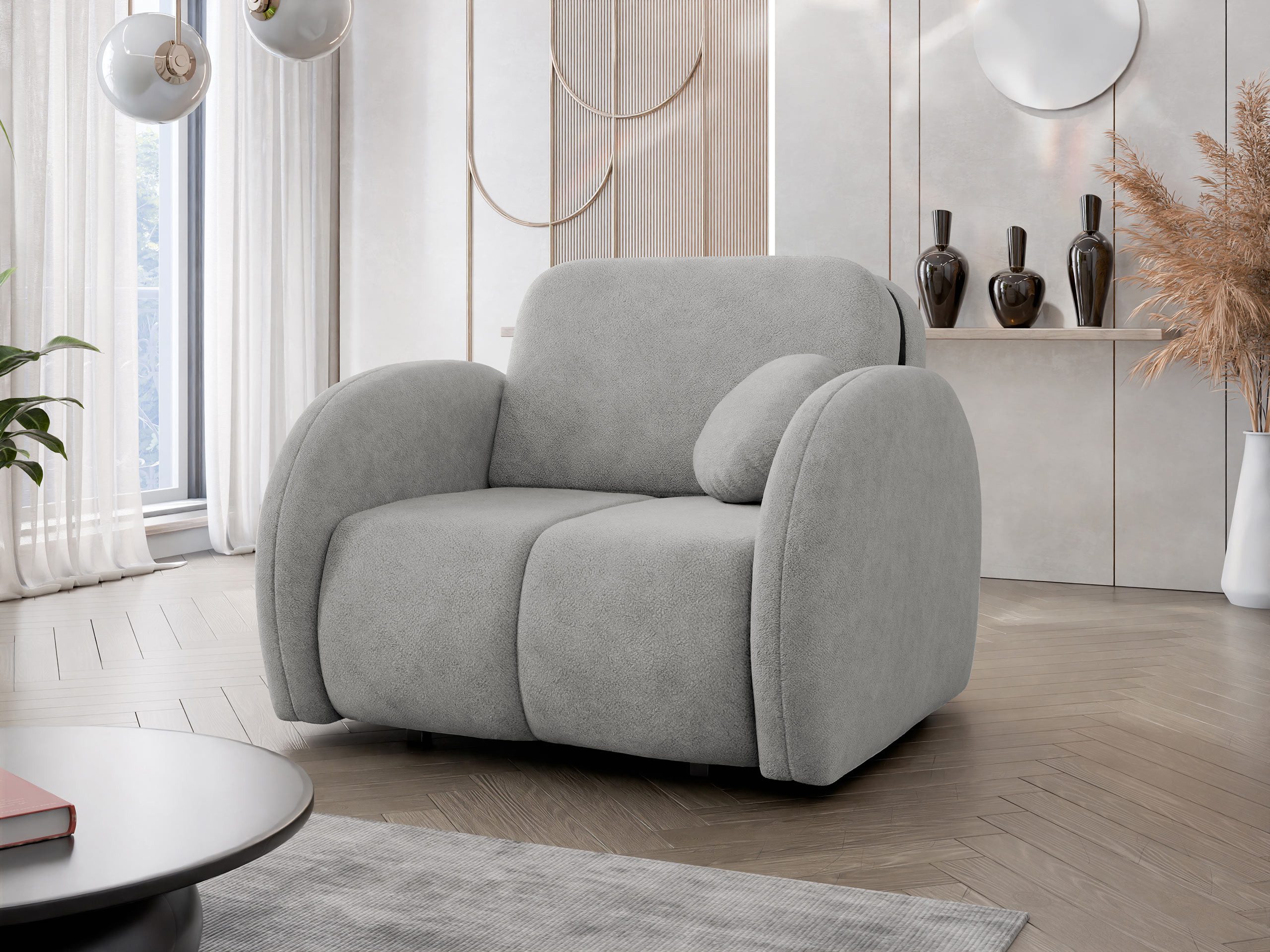 MIRJAN24 Schlafsofa Viva Comfy I, mit Schlaffunktion und zwei Bettkästen, Metallfüße, Dekokissen
