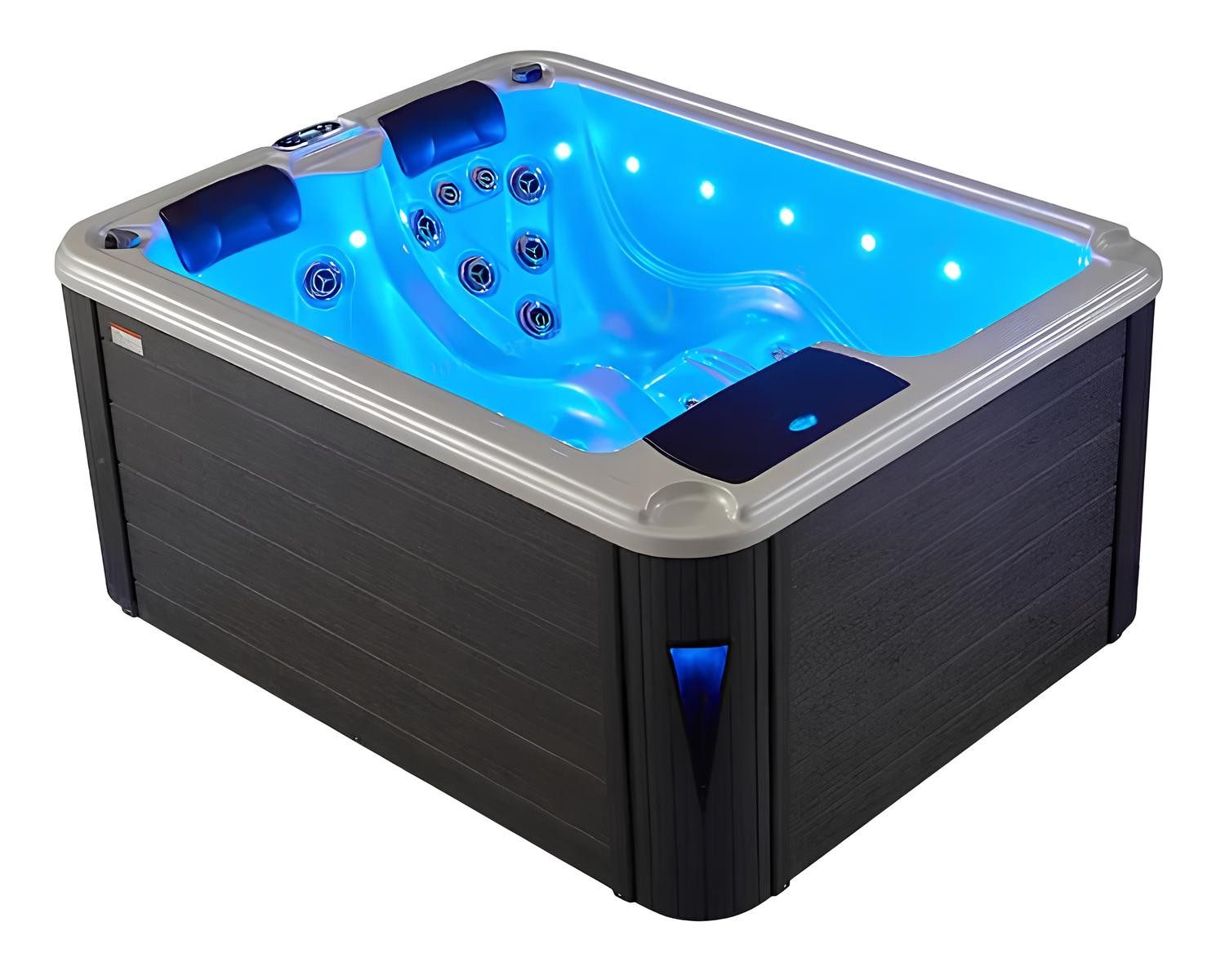 JVmoebel Whirlpool-Badewanne Acryl Spa Whirlpool in Grau mit Hydromassage-Funktion, Made in Europe