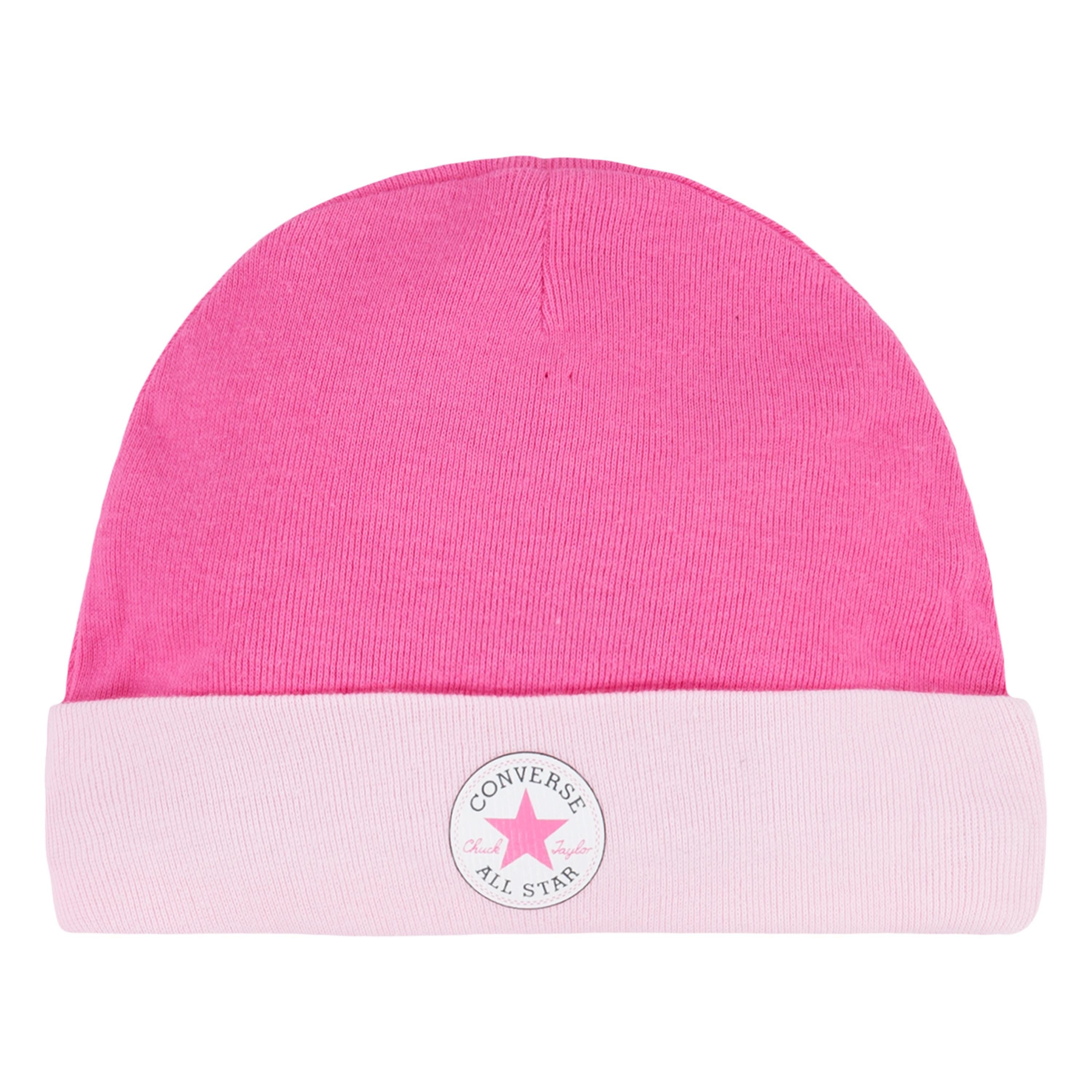 Converse Neugeborenen-Geschenkset CHUCK INFANT HAT BIB BOOTIE SET 3PC (Set, 3-tlg) dreiteiliges Neugeborenen-Geschenkset für Babys, elastisches Material