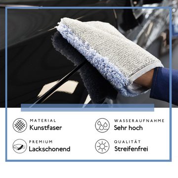 loyocar Reinigungshandschuh Waschhandschuh für Autopflege extrem saugstark mit 1780 GSM